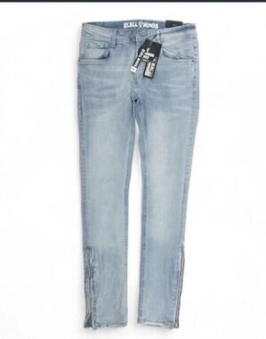 Rebel Minds Men’s Pink Jeans Skinny Fit, Size 32 X 35